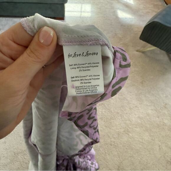 For Love & Lemons June Mini Dress in Purple Size M - Picture 4 of 5